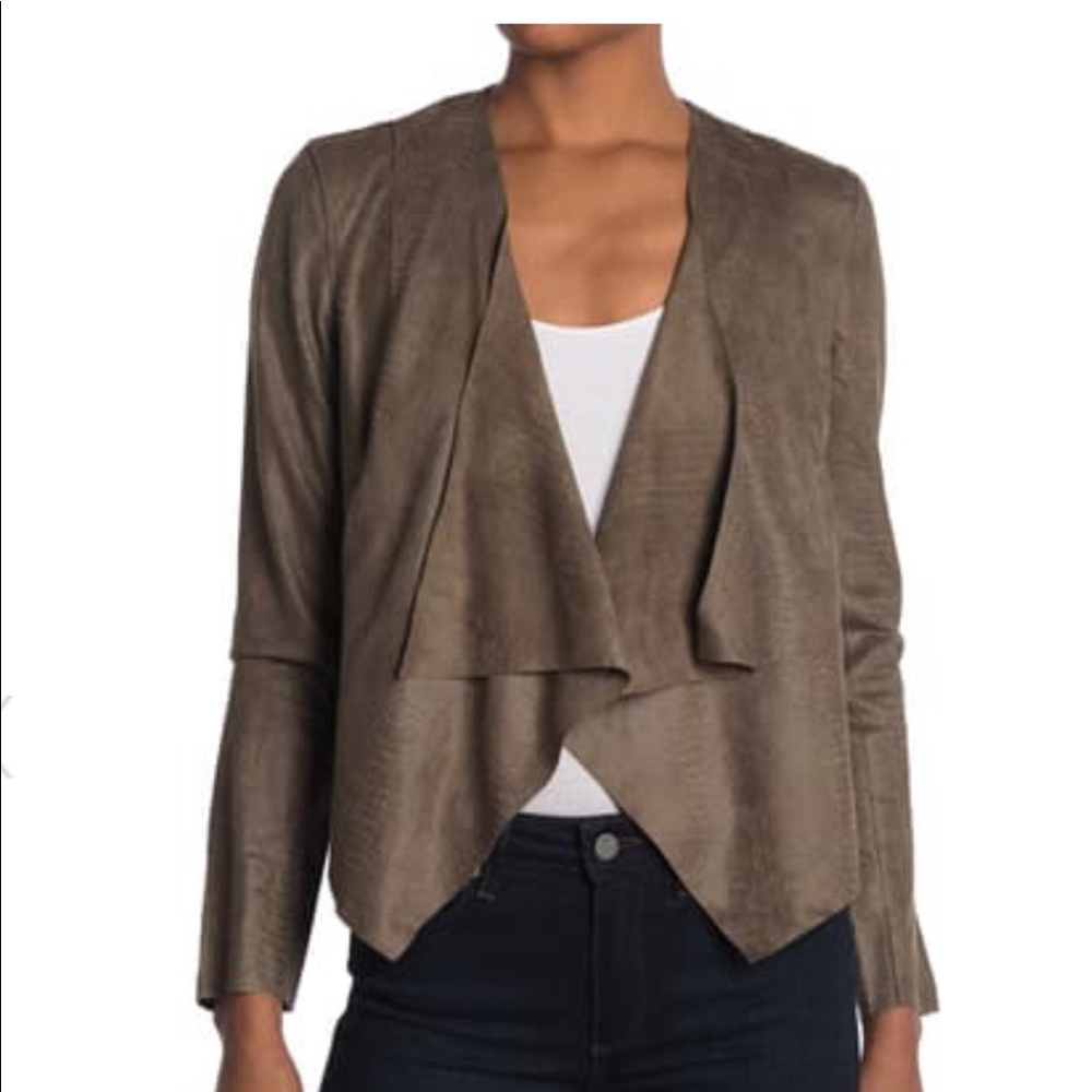 NWT Blanknyc Faux Suede Draped Lapel Jacket